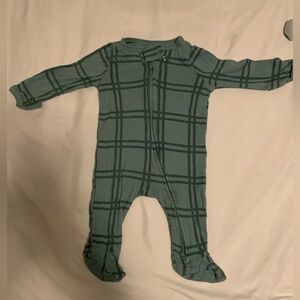 Plaid Green Kids One Piece